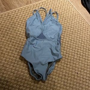 Five dancewear blue leotard